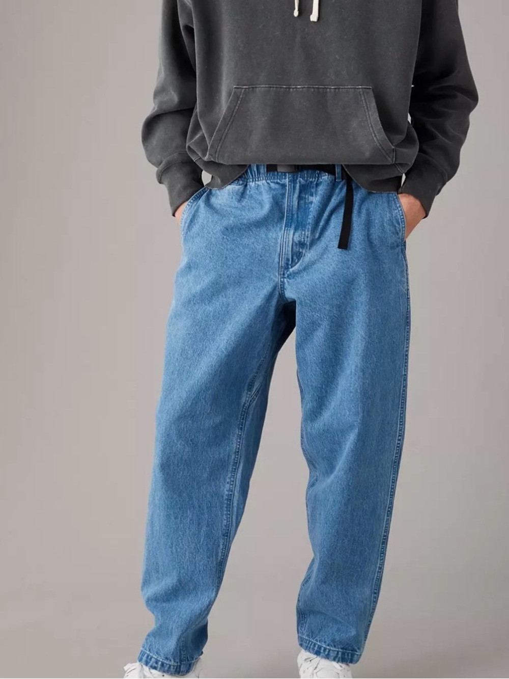 American Eagle Medium Tall Baggy Carpenter Jeans Light Wash Utility Y2K